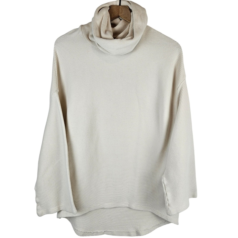 Esby Apparel Mesa Dolman Rib Turtleneck, Natural, size M‎